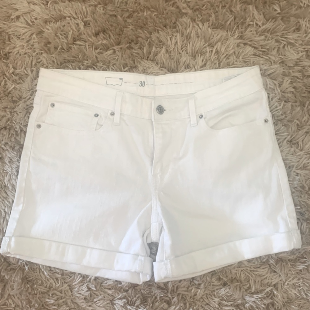 Levi’s White Jean Shorts Size 30/10